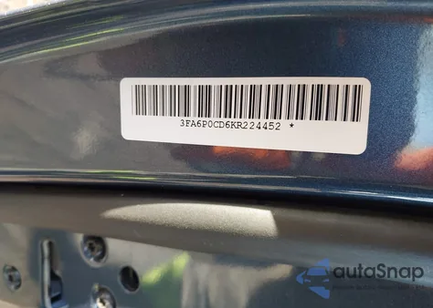 2019 Ford Fusion Sel из США, поврежденный, VIN 3FA6P0CD6KR224452